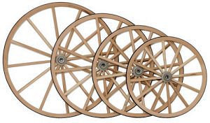 8 inch wooden wagon wheels